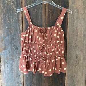 Polka Dot Ruffle Women’s Tank Top
